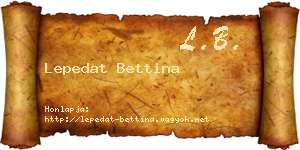 Lepedat Bettina névjegykártya